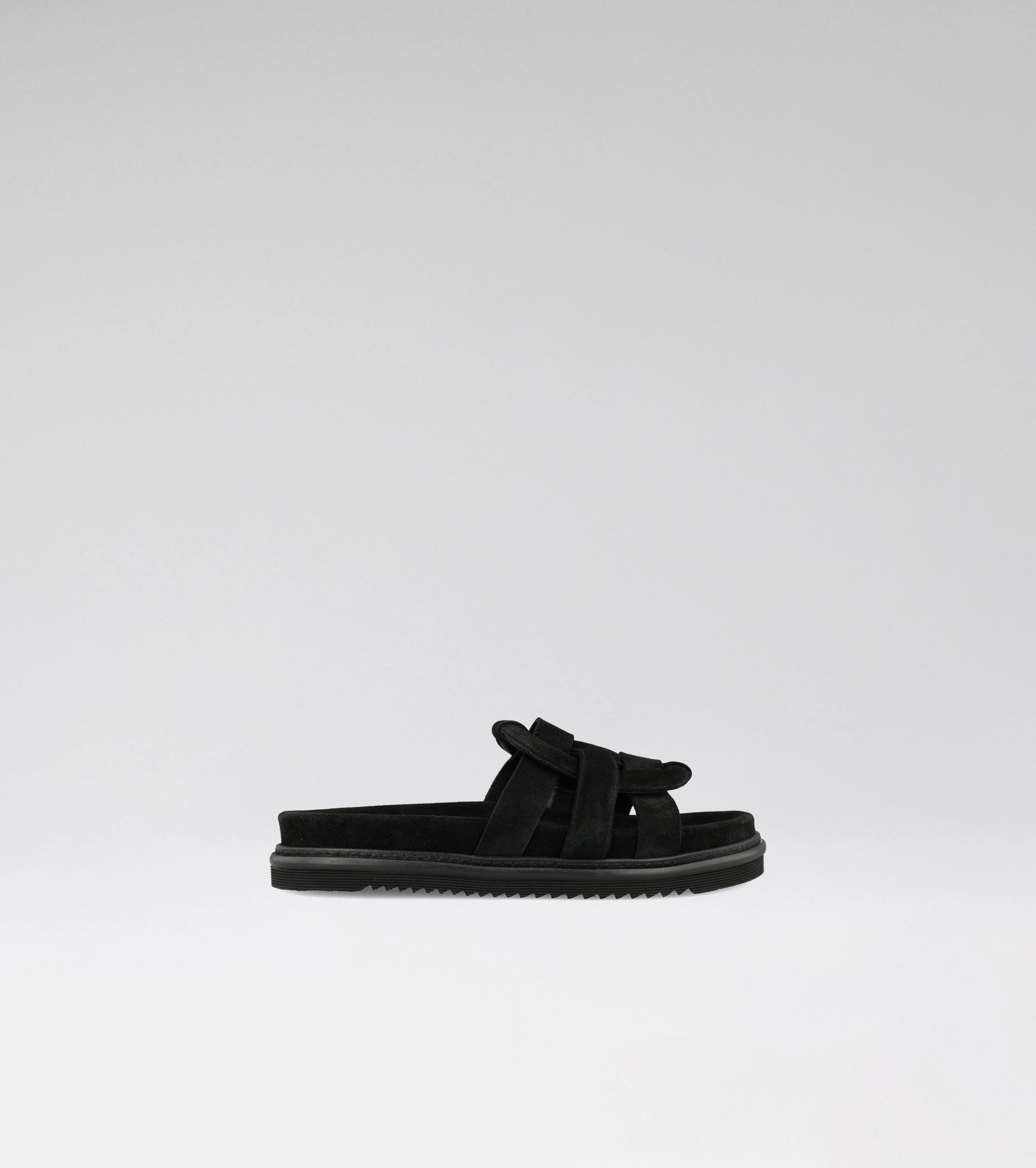 Sandals Flat EMILIA 02 BLACK CROSTA – MOROBÉ