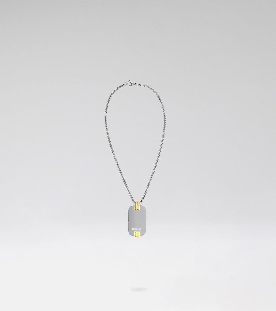 TRESSEE NECKLACE SHORT 03  - BICOLOUR GOLD SILVER
