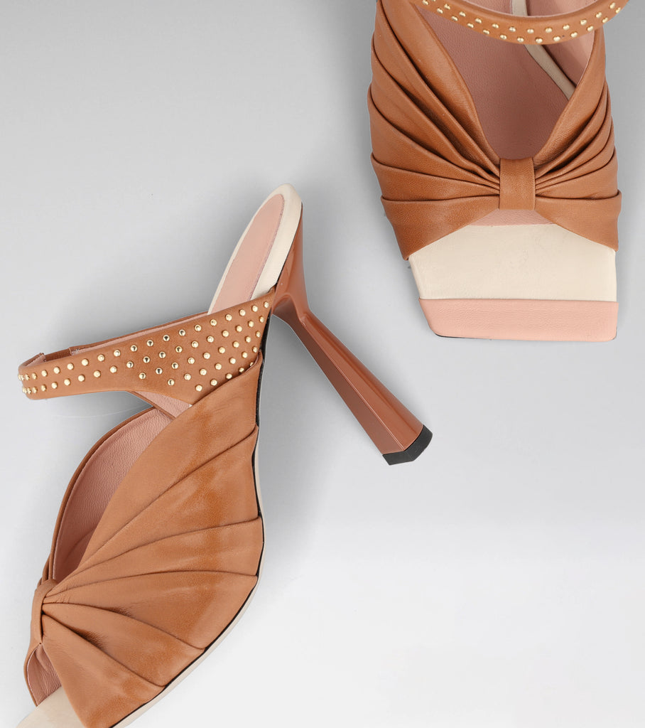 high heel mule