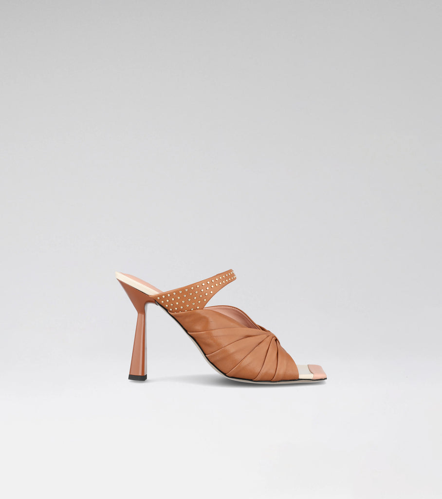 high heel mule