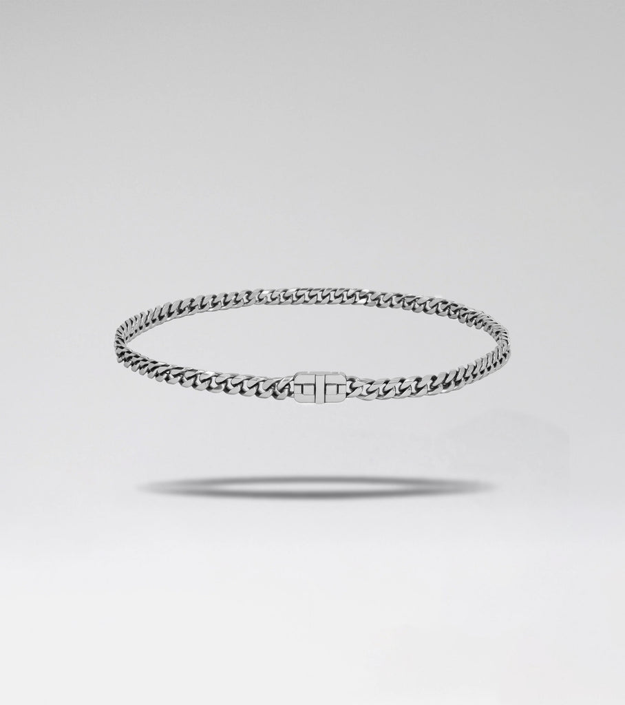 CHAIN BELT BRUSHED SILVER