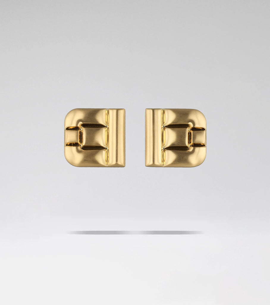 COUPÉ BIG EARRING BRUSHED GOLD