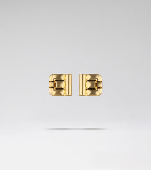 COUPÉ SMALL EARRING BRUSHED GOLD