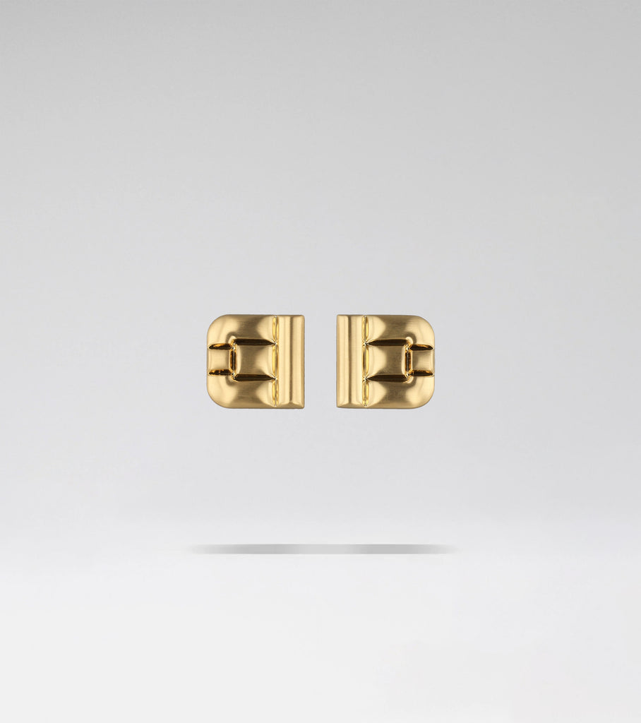COUPÉ SMALL EARRING BRUSHED GOLD