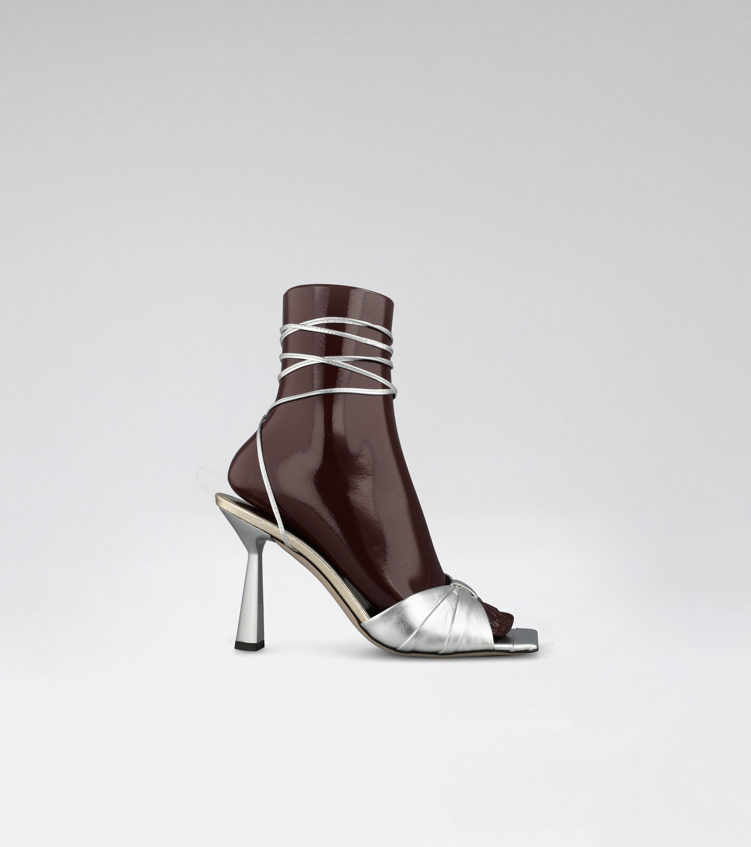 CYRILLE High-Heel Sandal | Wraparound Leather Evening Sandal – MOROBÉ