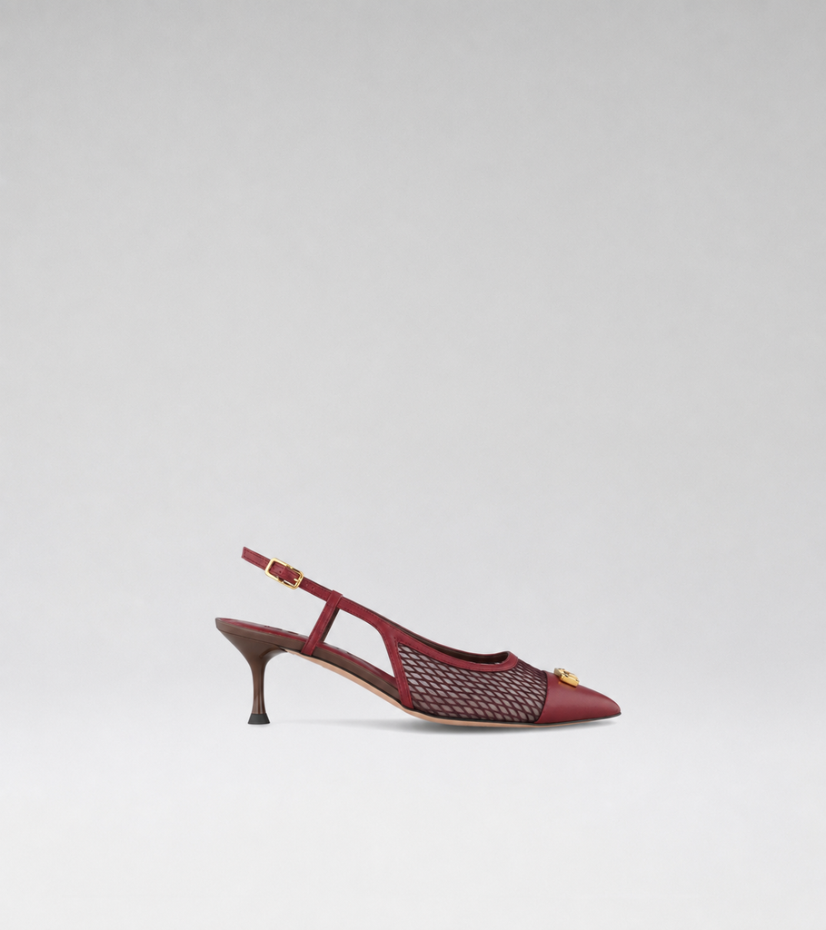 slingback in bordeau 