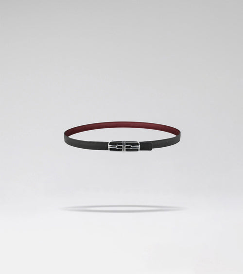 LA MINI CEINTURE AIRE 01 - BLACK + BORDO ZAFFIANO