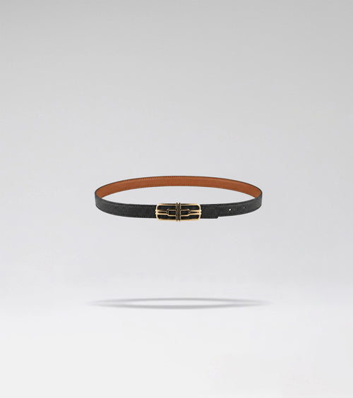 LA MINI CEINTURE AIRE 02 - CAMEL + BLACK ZAFFIANO