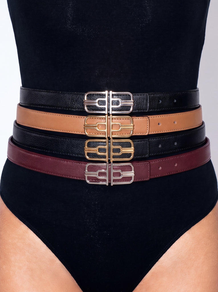 LA CEINTURE AIRE 01 - BLACK + BORDO ZAFFIANO
