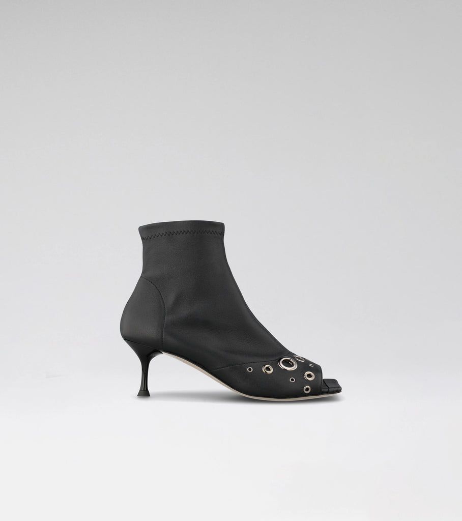 mid heel peeptoe boot