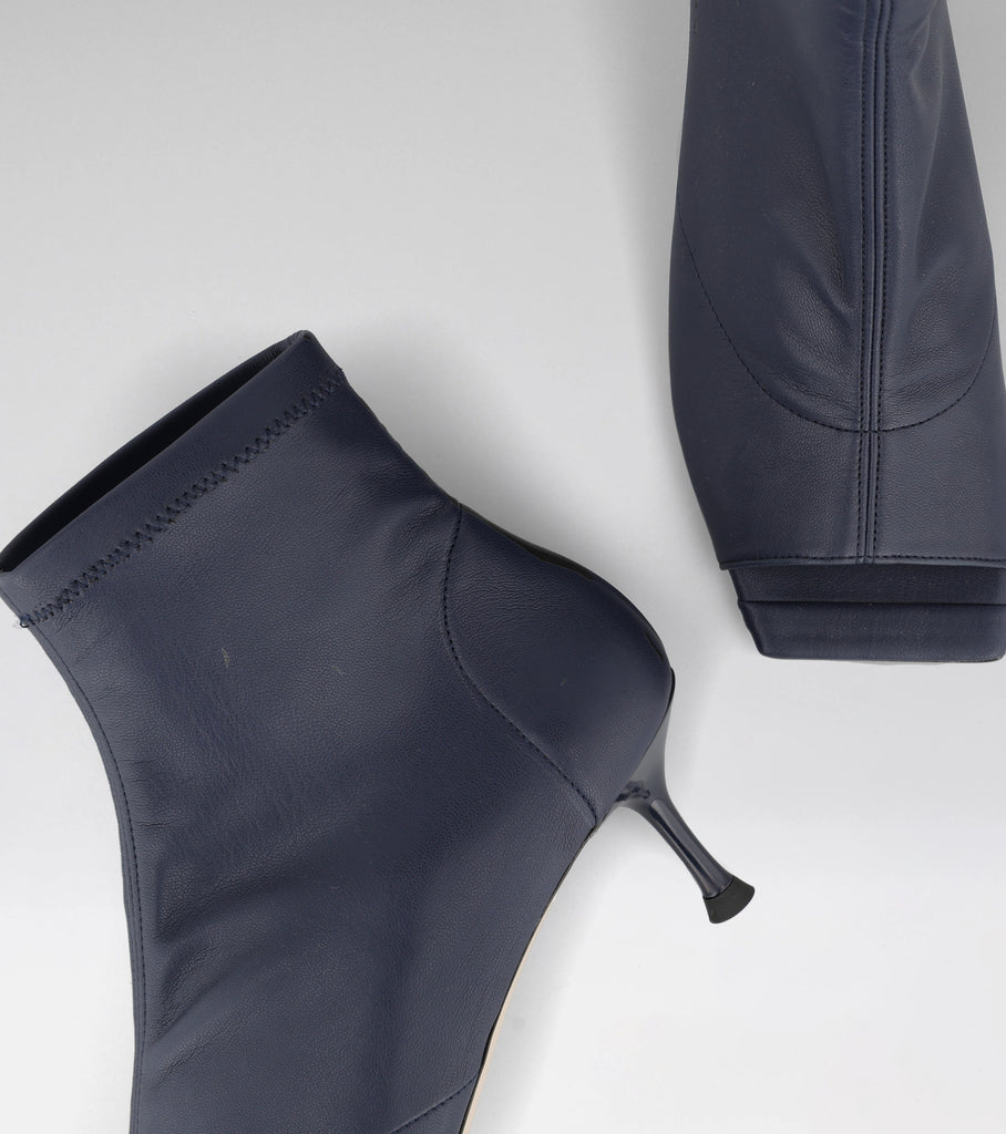 mid heel peeptoe boot
