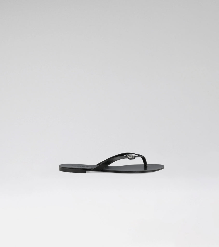 flat thong sandal from morobe in black 