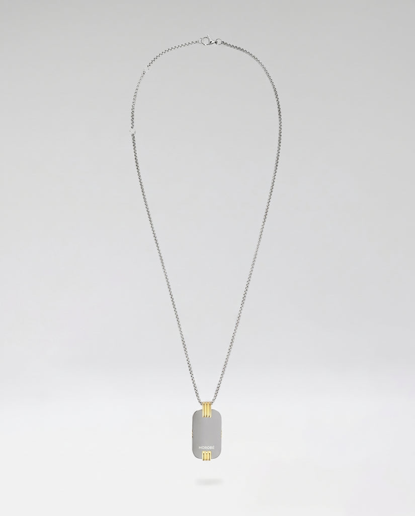 TRESSEE NECKLACE LONG 03 - BICOLOUR GOLD SILVER