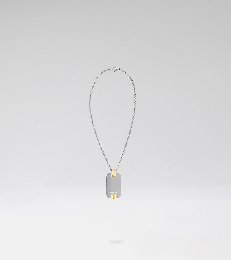TRESSEE NECKLACE SHORT 03  - BICOLOUR GOLD SILVER