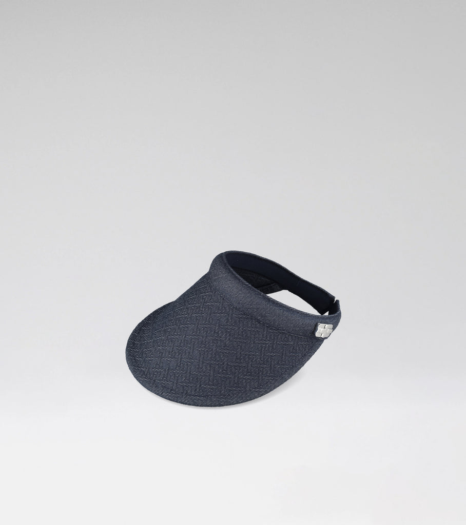 LA VISIERE 02 - EMBOSSED DARK JEANS + SILVER